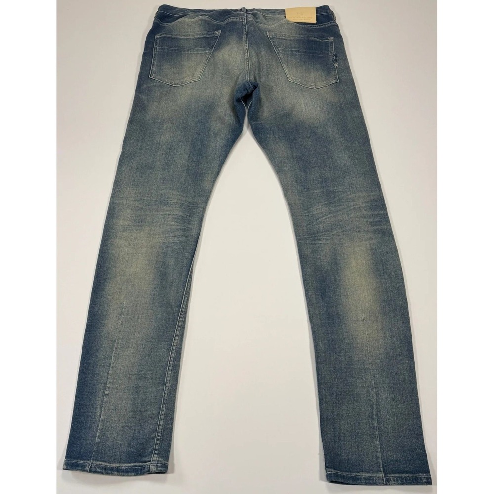 Scotch Soda Phaidon Jeans Mens 36x34 Tagged 34x34 Blue Button Fly Denim Wash - Picture 2 of 16